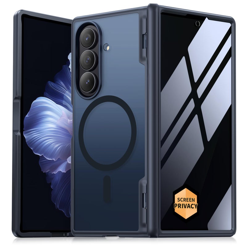 MOBOSI Magnetic for Z Fold 7 Case with Privacy Screen Protector, Samsung Galaxy Z Fold7 Cover[Compatible with Magsafe & Full Body Hinge Protection] Shockproof Phone Cases for zfold 7, Black - Image 1