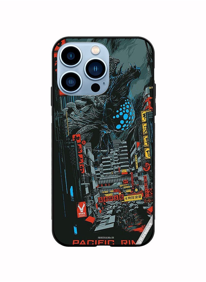 VR CREATIVE Protective Case Cover For Apple iPhone 14 Pro Pacific Rim Design Multicolour  - Image 1