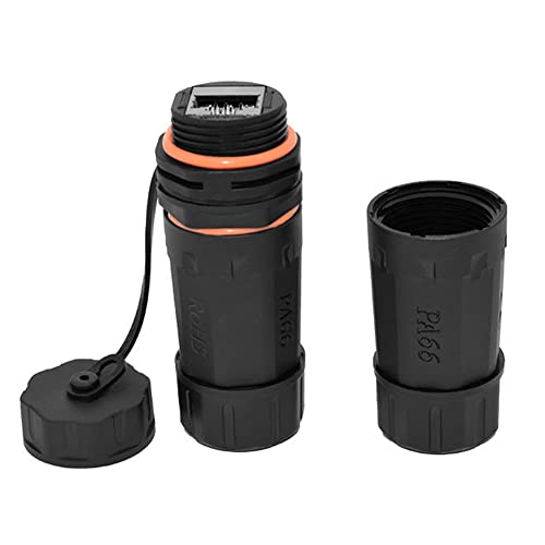 ANMBEST 5PCS Shielded RJ45 CAT6A Waterproof Connector IP68 Cat5/5e/6 8P8C Ethernet LAN Cable Coupler Female to Female Outdoor Network Adapter with Waterproof Dustproof Cap Cover for Outdoor Network - Image 3