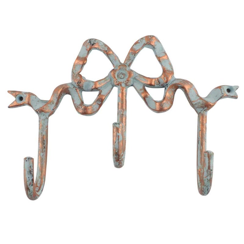 Indian-Shelf IndianShelf Handmade Bow Hooks Hangers Wall Holders Hanging Coat Key Towel Clothes Bathroom Heavy Duty Iron_Antique_6 Inches1 Piece - Image 2