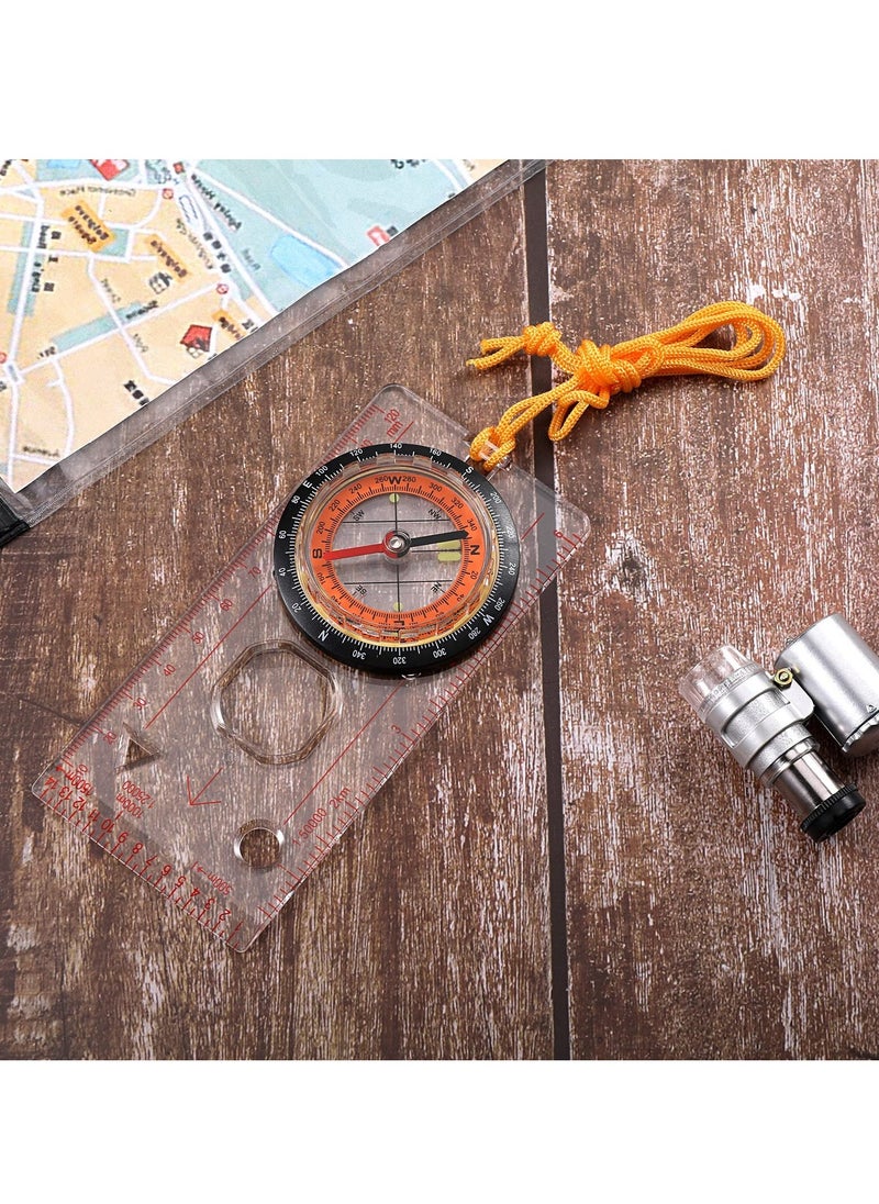Ranger Compass, Portable Boy Scout Compass, Hiking Navigation Compass, Suitable for Expedition Map Reading, Navigation, Orienteering and Survival