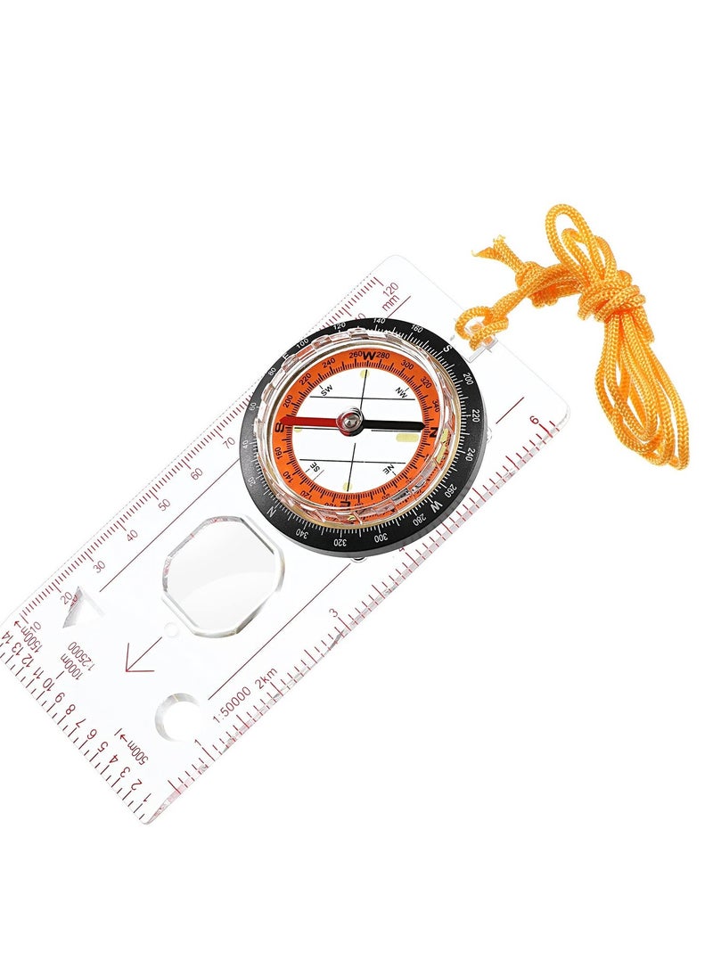 Ranger Compass, Portable Boy Scout Compass, Hiking Navigation Compass, Suitable for Expedition Map Reading, Navigation, Orienteering and Survival