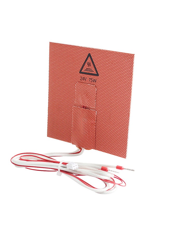 Generic - 3D Printer Accessory Silicone Heater Pad 24V 60W Heating Mat 100x100mm Heated Bed with Thermistor Compatible with Voro   V0 3D Printer - Image 1