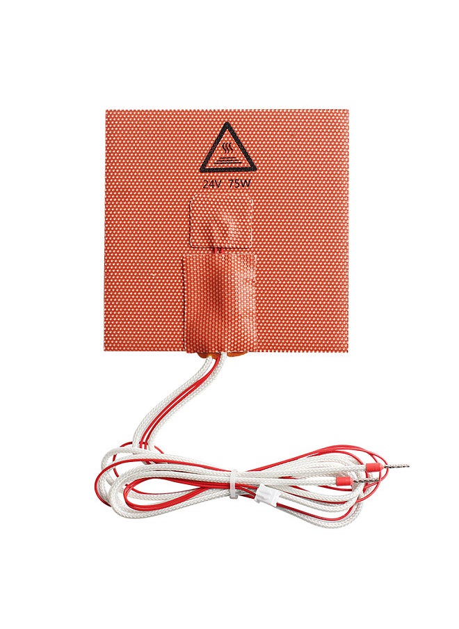 Generic - 3D Printer Accessory Silicone Heater Pad 24V 60W Heating Mat 100x100mm Heated Bed with Thermistor Compatible with Voro   V0 3D Printer - Image 1