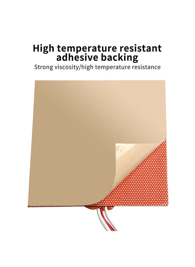 Generic - 3D Printer Accessory Silicone Heater Pad 24V 60W Heating Mat 100x100mm Heated Bed with Thermistor Compatible with Voro   V0 3D Printer - Image 1