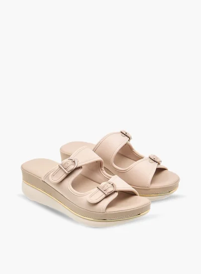 Le Confort Women Buckle Strap Slip-On Platform Sandals