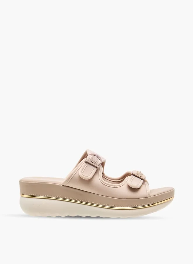 Le Confort Women Buckle Strap Slip-On Platform Sandals