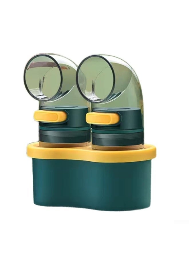 general Refillable condiment bottle with controlled salt and pepper dispensing for cooking and barbecuing, compatible with various spices - Image 1