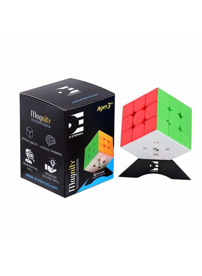 D ETERNAL D ETERNAL Magnity 3M Magnetic Cube 3x3 High Speed Stickerless Magic Magnet Speed Cubic Puzzle Cube 3 by 3 Game for Kids Boys & Girls, Multicolor - Image 2