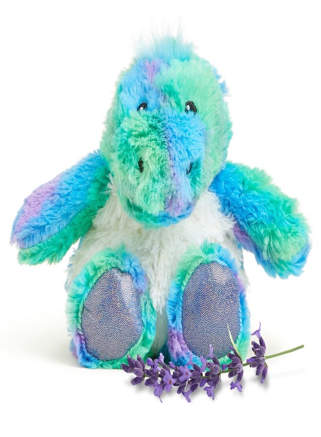 warmies Junior Microwavable & Weighted Stuffed Animals, Green Dinosaur - Heated Stuffed Animal Plushie for Warmth & Comfort - Cute Soft Plush Toy for Adults & Children (Boys, Girls, Babies & Toddlers - Image 1