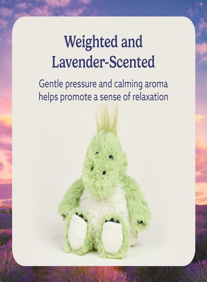 warmies Junior Microwavable & Weighted Stuffed Animals, Green Dinosaur - Heated Stuffed Animal Plushie for Warmth & Comfort - Cute Soft Plush Toy for Adults & Children (Boys, Girls, Babies & Toddlers - Image 3