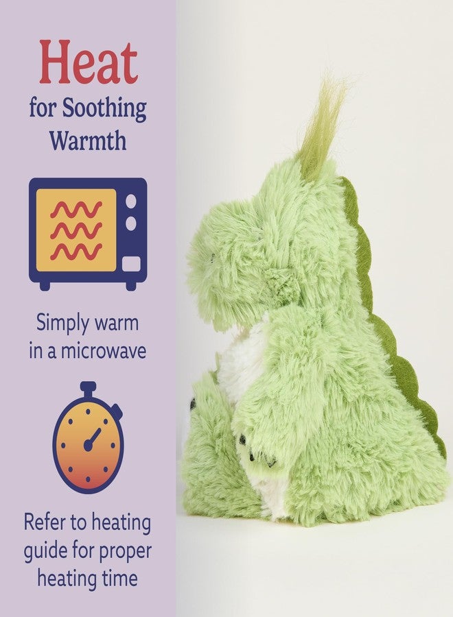 warmies Junior Microwavable & Weighted Stuffed Animals, Green Dinosaur - Heated Stuffed Animal Plushie for Warmth & Comfort - Cute Soft Plush Toy for Adults & Children (Boys, Girls, Babies & Toddlers - Image 4
