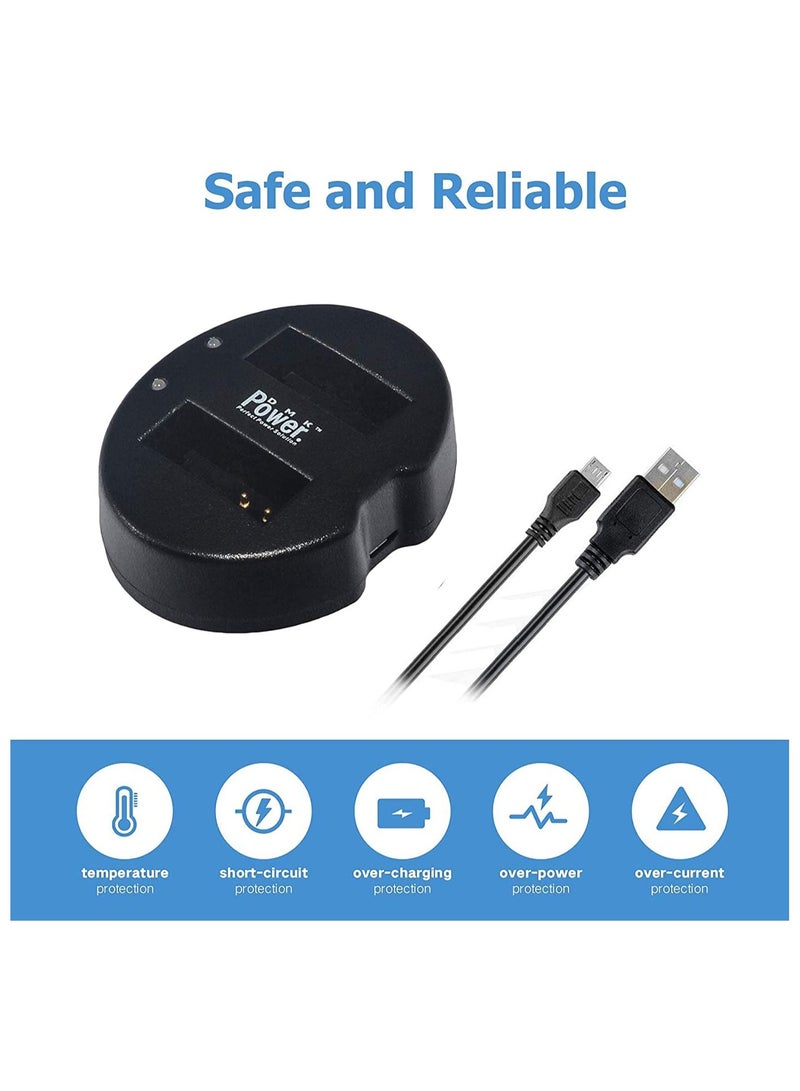 DMK Power LP-E12 for Canon LP-E12 Compatible with Canon EOS M M2 M10 M50 M100 EOS 100D EOS Rebel SL1 EOS K' X7 PowerShot SX70 HS (Dual USB Charger) - Image 4