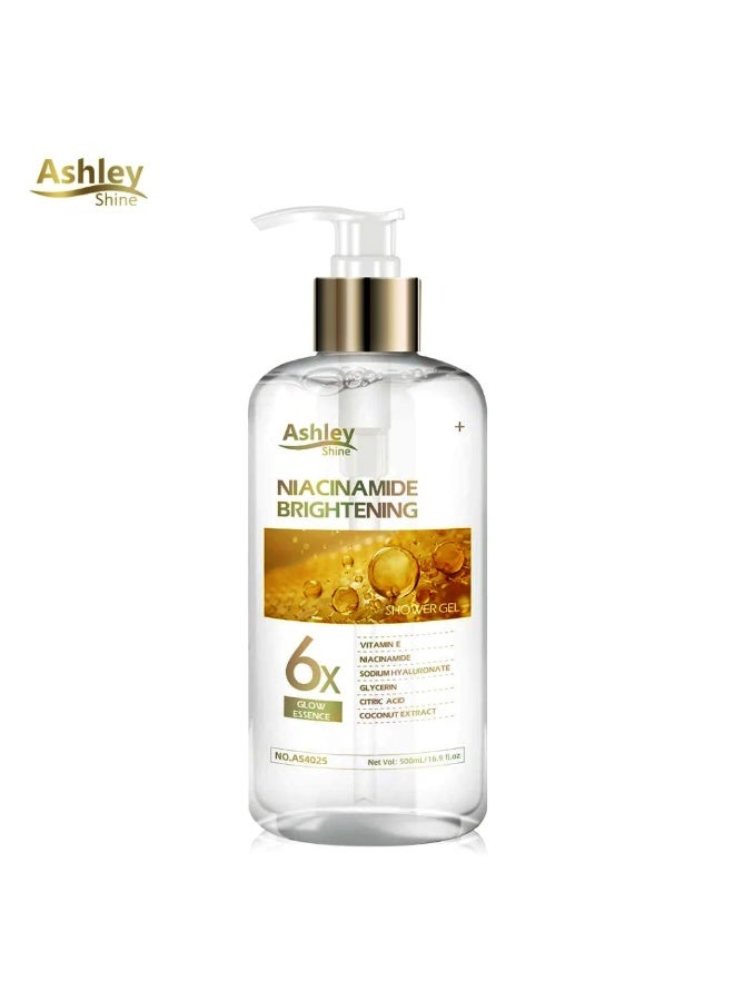 Ashley shine niacinamide brightening shower gel