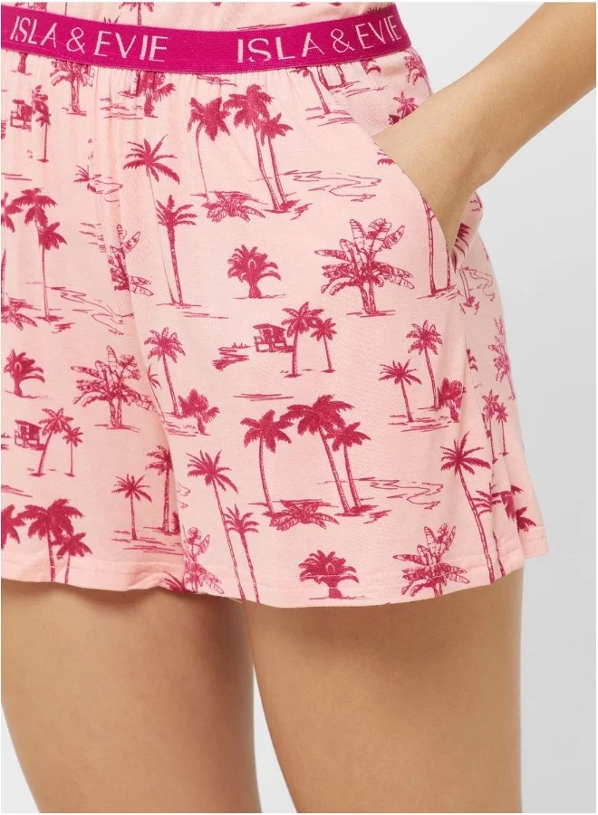 Isla & Evie High Waist Pyjama Shorts