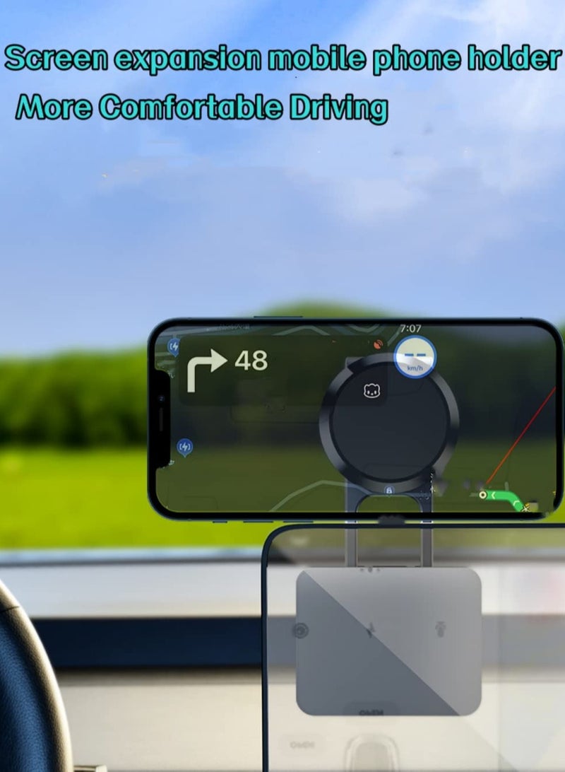SYOSI Magnetic Phone Mount for Car Alloy Folding Car Phone Holder Mount [Stronger 6X Magnets] 360°Rotation Universal Dashboard Phone Holder Magnetic Car Mount for iPhone Samsung 4-7in All Phones - Image 3
