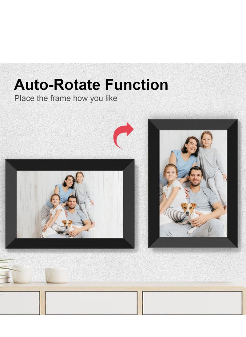 SYOSI - 10.1 Inch Smart WiFi Digital Photo Frame 1280x800 IPS LCD Touch Screen, Auto-Rotate Portrait and Landscape, Built in 16GB Memory, Share Moments Instantly via Frameo App from Anywhere - Image 1