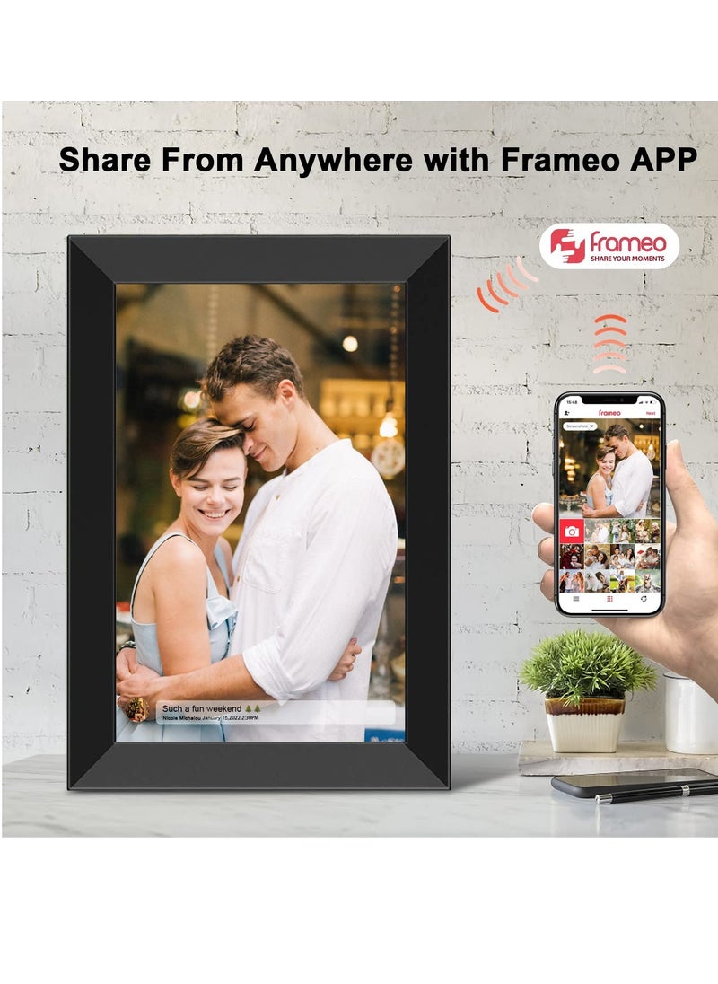 SYOSI - 10.1 Inch Smart WiFi Digital Photo Frame 1280x800 IPS LCD Touch Screen, Auto-Rotate Portrait and Landscape, Built in 16GB Memory, Share Moments Instantly via Frameo App from Anywhere - Image 1