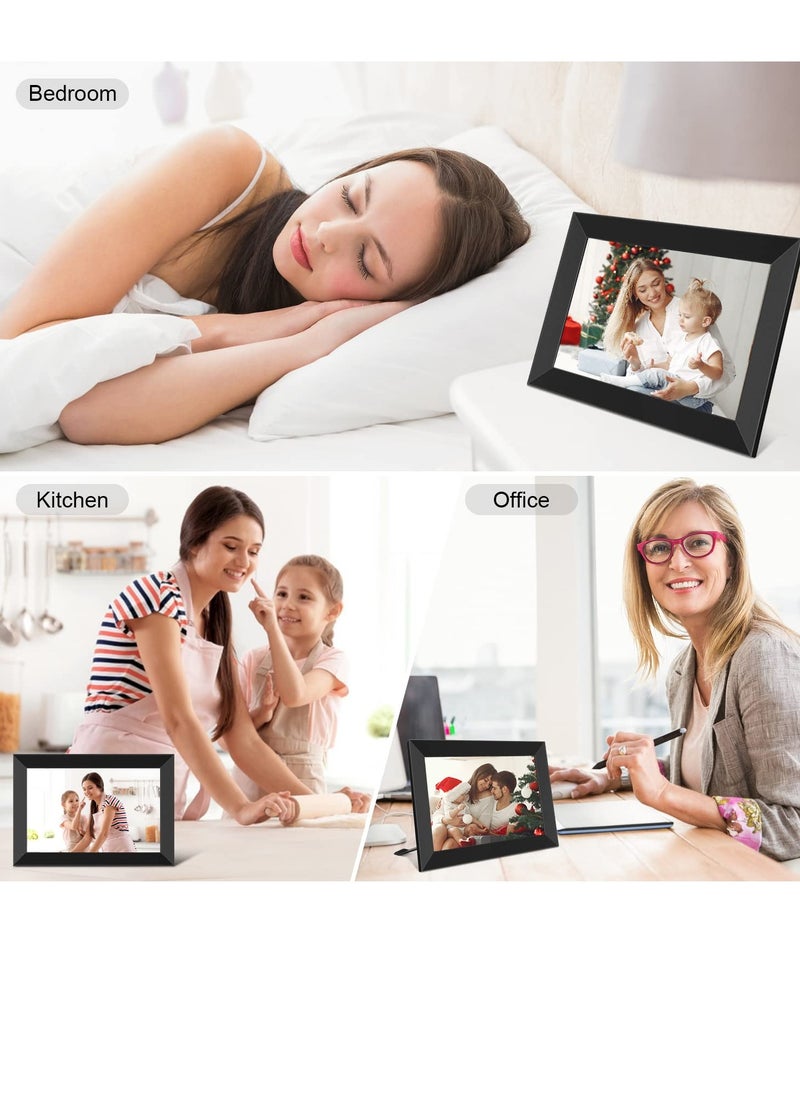 SYOSI - 10.1 Inch Smart WiFi Digital Photo Frame 1280x800 IPS LCD Touch Screen, Auto-Rotate Portrait and Landscape, Built in 16GB Memory, Share Moments Instantly via Frameo App from Anywhere - Image 1