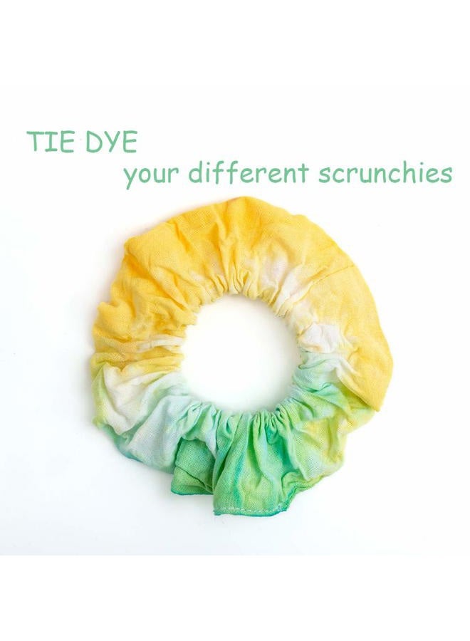 RJMBMUP 10 Pack White Cotton Scrunchies for Tie Dye Hair Elastic Hair Ties Pony Tail Holder for Party - Image 5