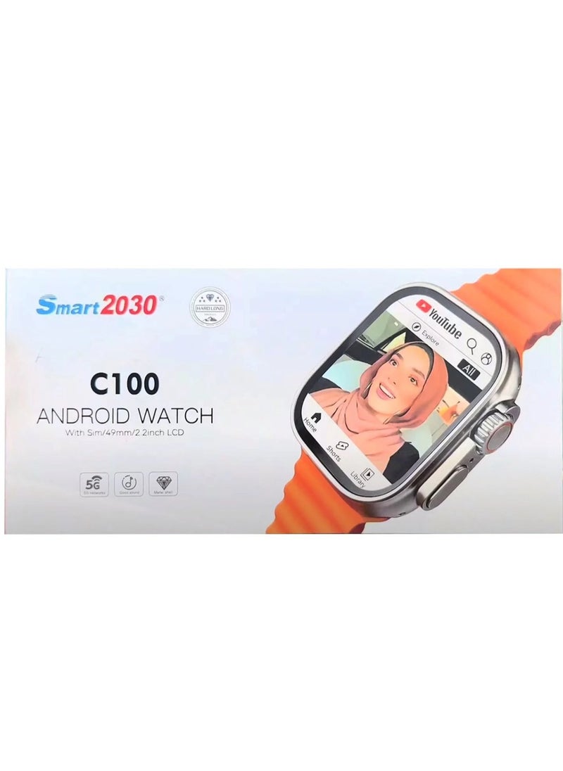 Best Android Smart Watch with 2030 Watch - C100 Supports Making and Receiving Calls - Compatible with All Mobile Phones - Health Monitoring Feature Will Help You Track Your Health and Other Physical Activities - Black.