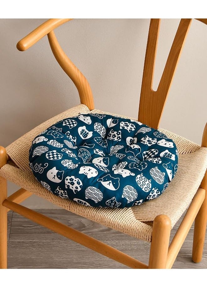 Optico Chair Pads Seat Cushion with Ties, Round Chair Seat Pads Sofa Pillows Cashmere Meditation Pillow Thicken Tatami Floor Cushion Sofa Chair Pads Car Seat Cushion for Office Yoga  - Image 1