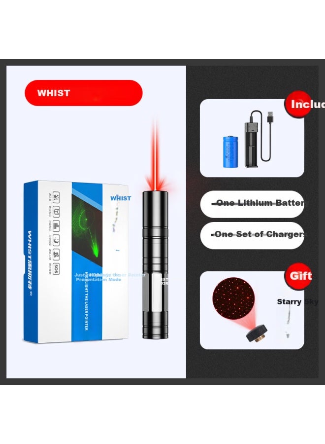 Whist 303r Red Light Laser Pointer High Brightness Constant Light Laser Lamp Long-range High-brightness Infrared Laser Co Light Beam Indicator Pen Teaching Experiment Teaching Whip Mini Laser Flas - Image 2