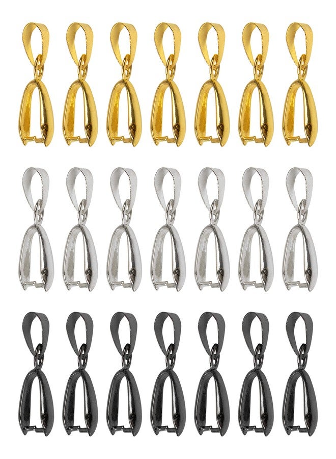 AUEAR, 120 Pack Jewelry Making Supplies Beads Metal Clip Buckle Bead Pendant Connector Pinch Bail Clasp Dangle Findings for Buckles Charm Connection - Image 1