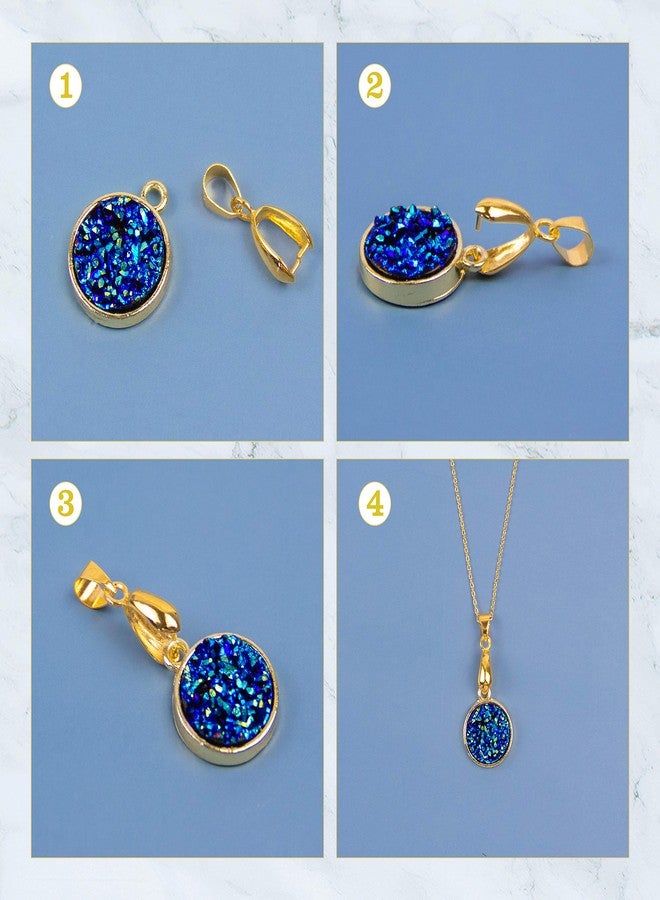 AUEAR, 120 Pack Jewelry Making Supplies Beads Metal Clip Buckle Bead Pendant Connector Pinch Bail Clasp Dangle Findings for Buckles Charm Connection - Image 3