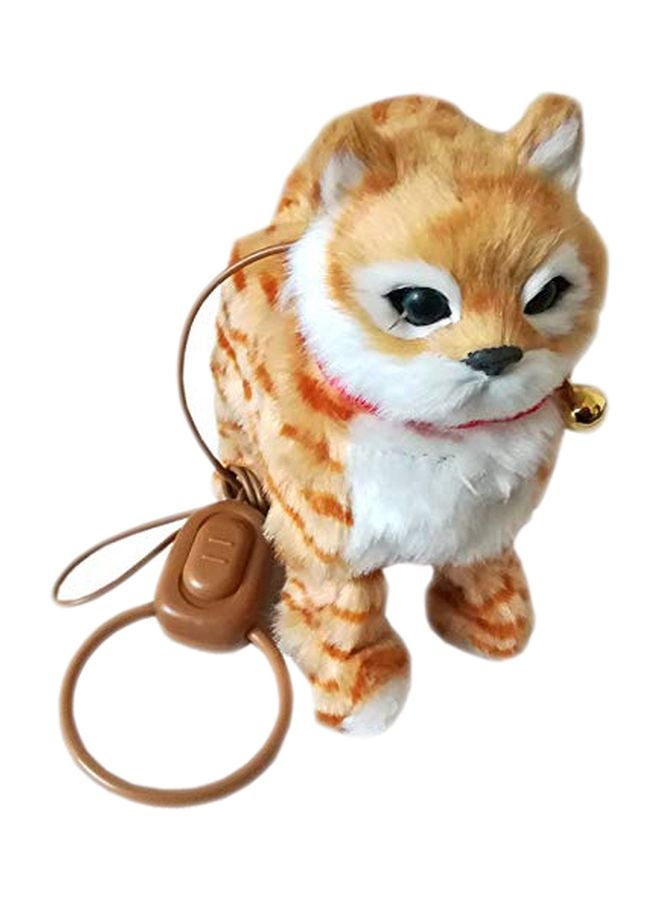 Portable Soft Realistic Authentic Detail Walk Along Electronic Pet Cat With Remote Contro 20x20cm - Image 1