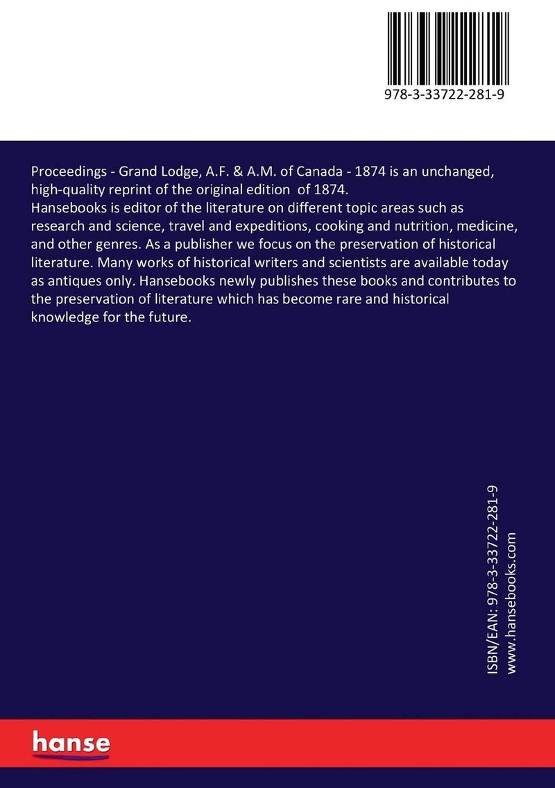 Proceedings - Grand Lodge, A.F. & A.M. of Canada - 1874 - Image 2