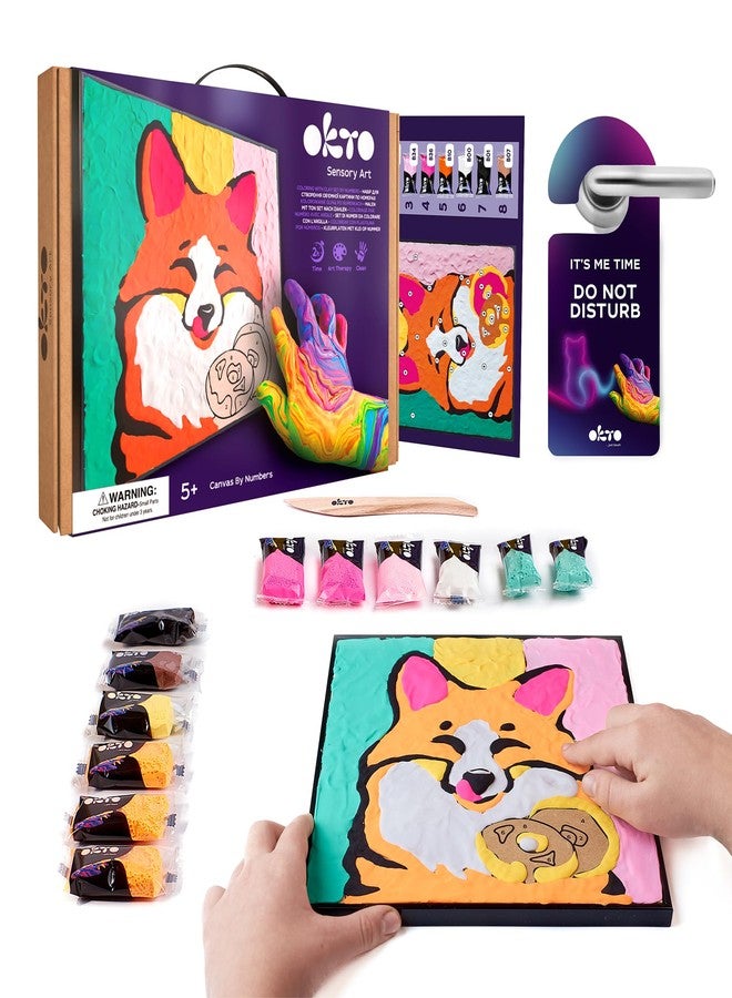 OKTO Air Dry Clay Paint by Numbers Fox | Kids Art Set with Clay Paint | Ages 5+ - Image 1