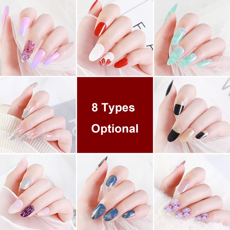 28PCS Fake Nails Tips Set Different Sizes Natural French Short False Nails Tips Full Cover Acrylic Artificial Nails for Nail Salons & DIY Nail Art Tool - Image 5