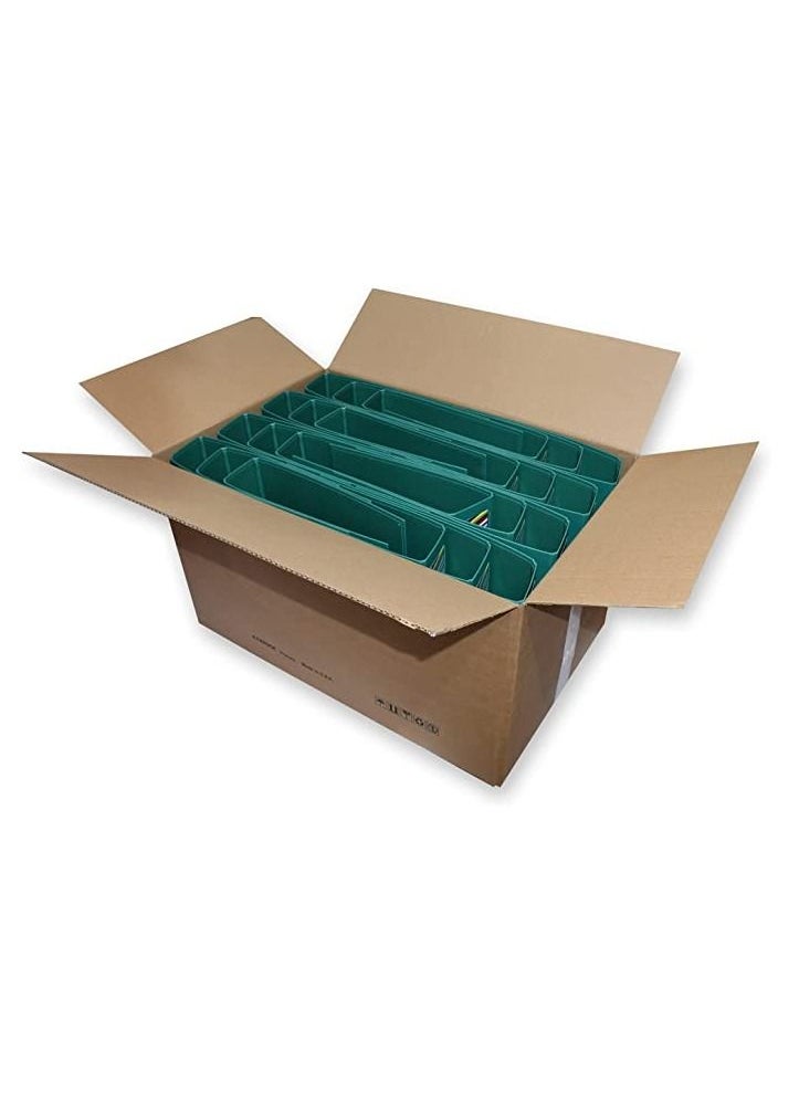 FIS FIS Pack of 24 Pieces Fixed Mechanism Box File Green  - Image 1