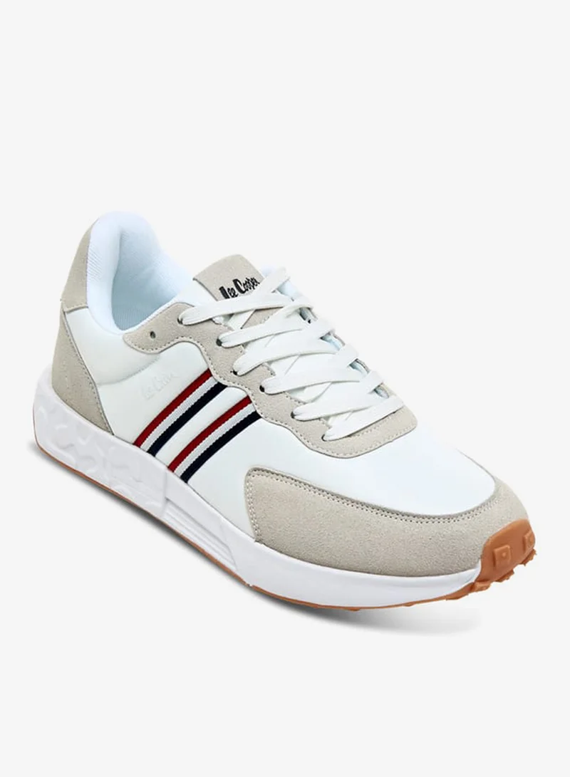 Lee Cooper Men's Panelled Sneakers with Lace-Up Closure