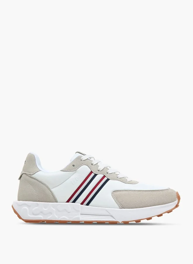 Lee Cooper Men's Panelled Sneakers with Lace-Up Closure