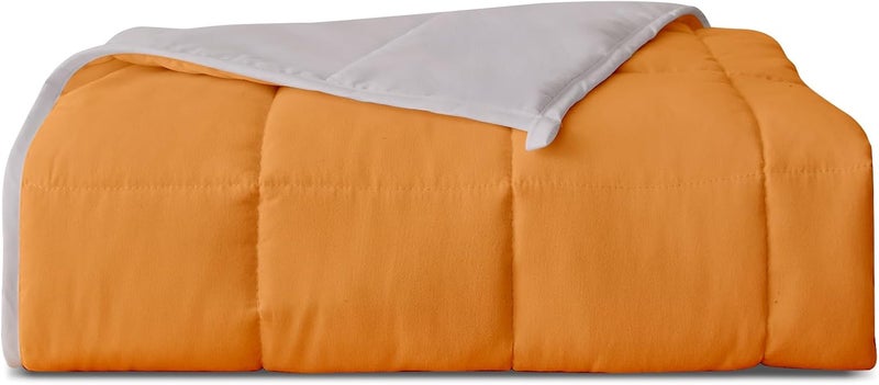 PRETTY NIGHT Labor saving optimized design Weighted Blanket Twin Full Queen and King Size Weighted Blankets for Adults Heavy Blanket are Comfortable and Cozy, Orange Grey, 48 * 72&15lbs Global assorted color picks - Image 1