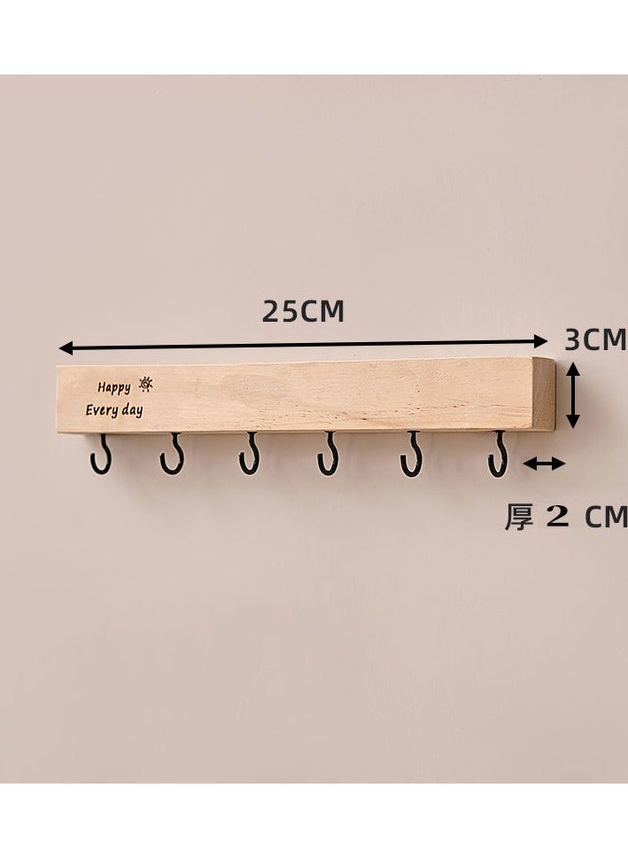Wall Mounted Key Storage Rack Made Of Solid Wood No Drilling Required Door Mounted Key Hook Creative Decorative Rack At The Entrance 