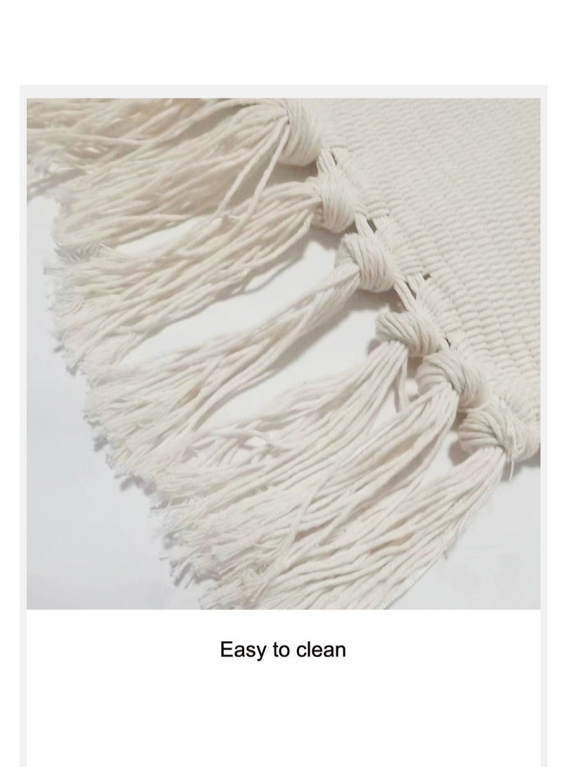 Nordic Cotton Door Mat Multicolour Anti Slip Cotton Rectangular Floor Mats 50 x 80cm  - Image 4