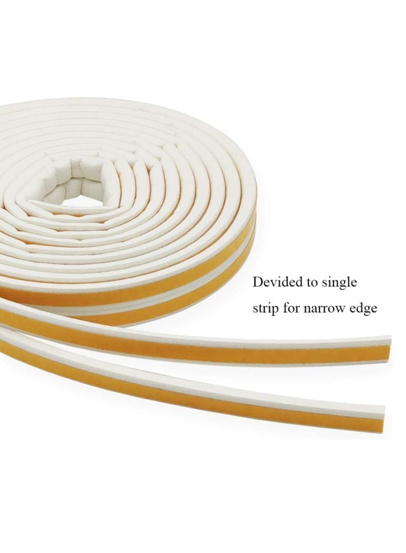 2 Pack Self Adhesive Weather Seal Strip Muffling EPDM Foam D Type Doors Windows Draught Stopper - Image 4