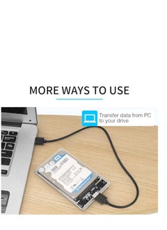 Generic 2.5 inch External Hard Drive Enclosure, Tool-Free USB 3.0 to SATA SSD HDD Enclosure for 7mm and 9.5mm, Laptop Computer Hard Drive Case Support UASP and Trim  - Image 4