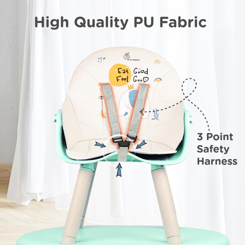 R for Rabbit Cherry Berry Tusky 3-in-1 Convertible High Chair for Kids - Image 5