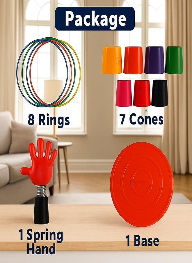 GRAPHENE 2 in 1 Stacking Ring Toss Game Toy for Kids Indoor Outdoor Target Throw Colour Recognition Brain Development Educational Toys For 1-5 Years Girls Boy Fun Learning Activity Toy Set Gift for 3+ - Image 3