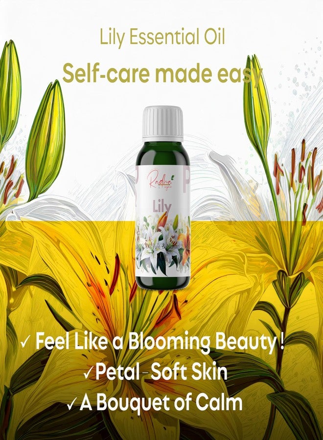 Radha Organic Lily Essential Oil - 100% Pure & Natural Therapeutic Grade - Aromatherapy Lily of valley Oil for Diffuser, Yoga - Lily Oil for Skin, Aromatherapy, Bath Bombs, Soaps & Candles - 10 ml - Image 2