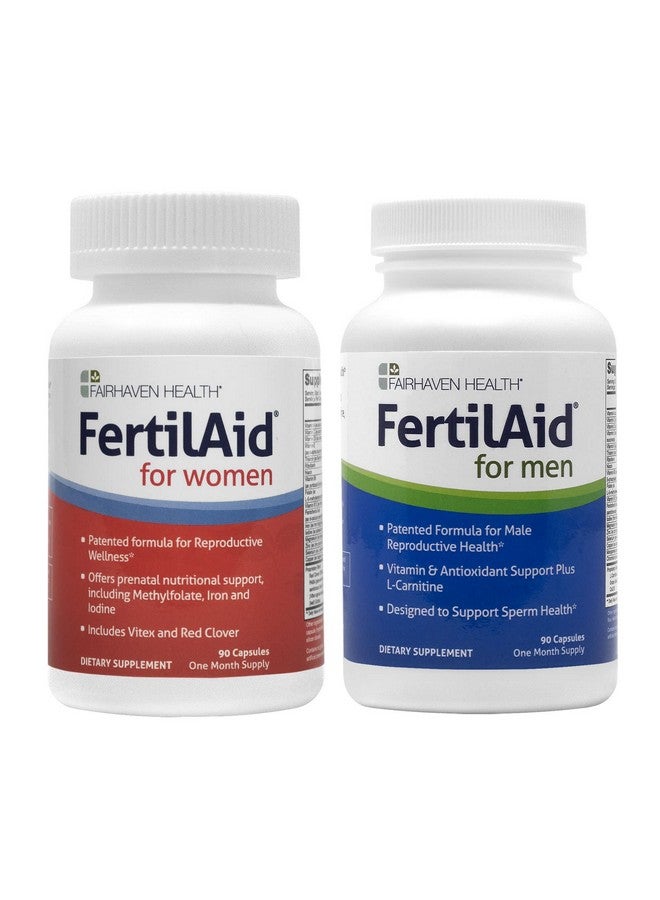 Fairhaven Health FertilAid for Men and Women Combo Fertility Supplements for Men and Women | Count and Motility Support Pre-Conception for Him | Prenatal Vitamin for Her with Vitex and Folate - Image 1