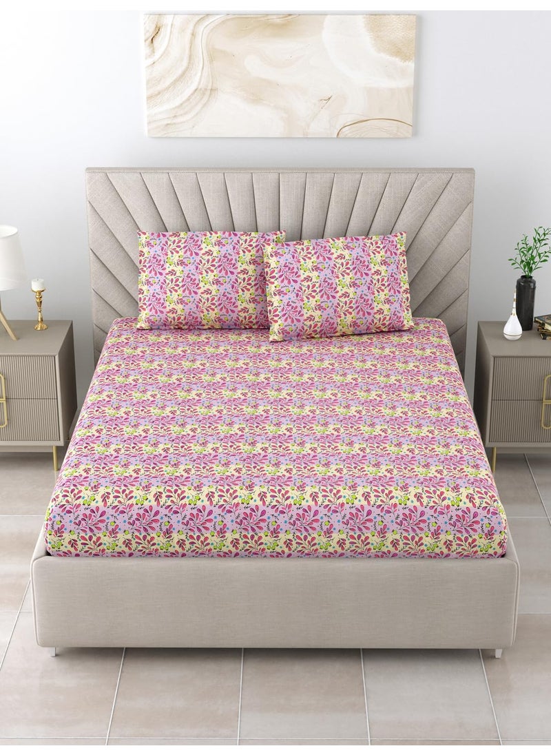 Bombay Dyeing - Bombay Dyeing King Size Bedsheet Cotton 112 TC, King Size: 274 x 274 cm with 2 Pillow Covers, Dream Scapes AW09 - Image 1
