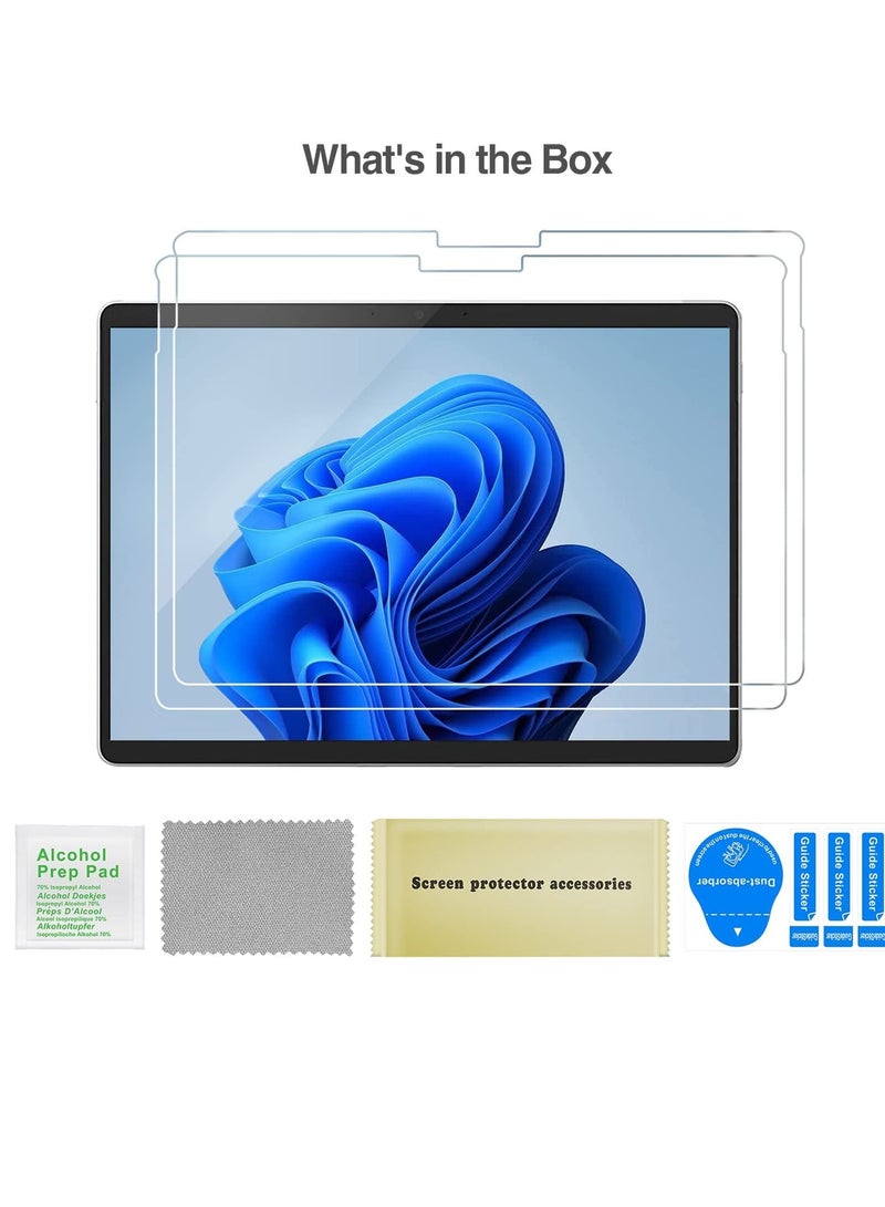 Procases 2 Pack Microsoft Surface Pro 8 Surface Pro X 13 inch Screen Protector Ultra Thin Tempered Glass Screen Film Guard - Image 4