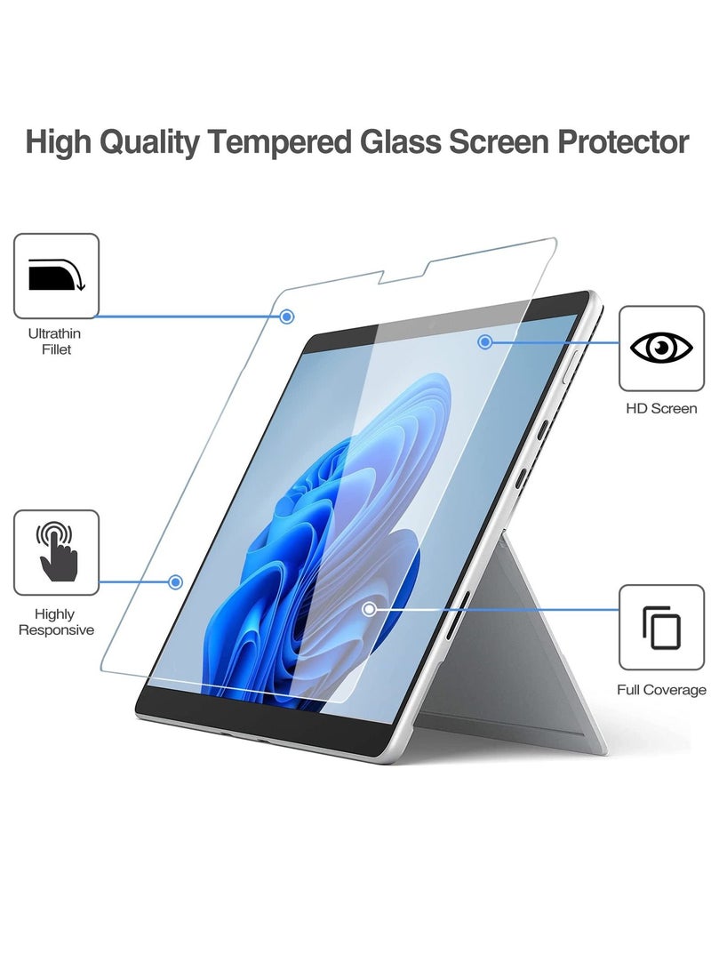 Procases 2 Pack Microsoft Surface Pro 8 Surface Pro X 13 inch Screen Protector Ultra Thin Tempered Glass Screen Film Guard - Image 3