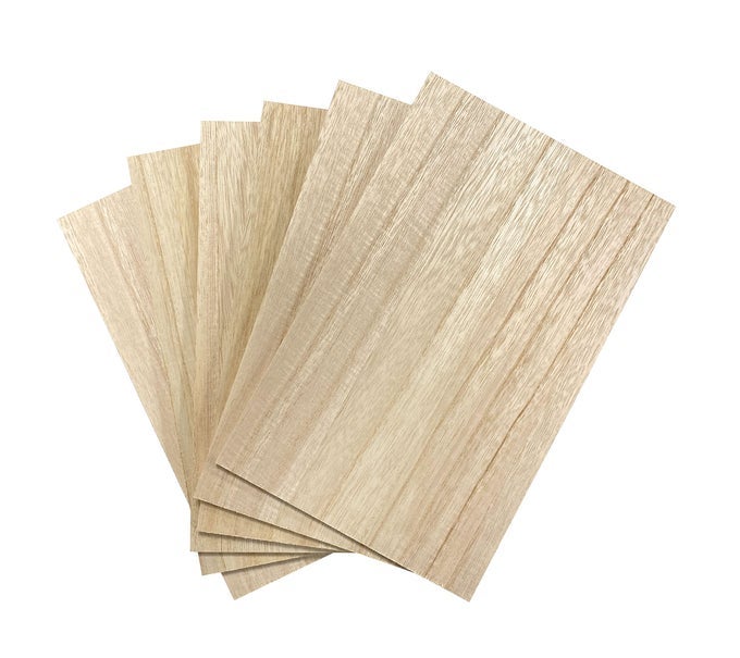 6 PIECES VENEERED MDF DOUBLE SIDED PAULOWNIA WOODMDF CORE64MM 14TH INCH 7 X11 RECTANGLE SLICE UNFINISHED WOODEN CANVAS BOARDS SIGNS FOR CRAFTS