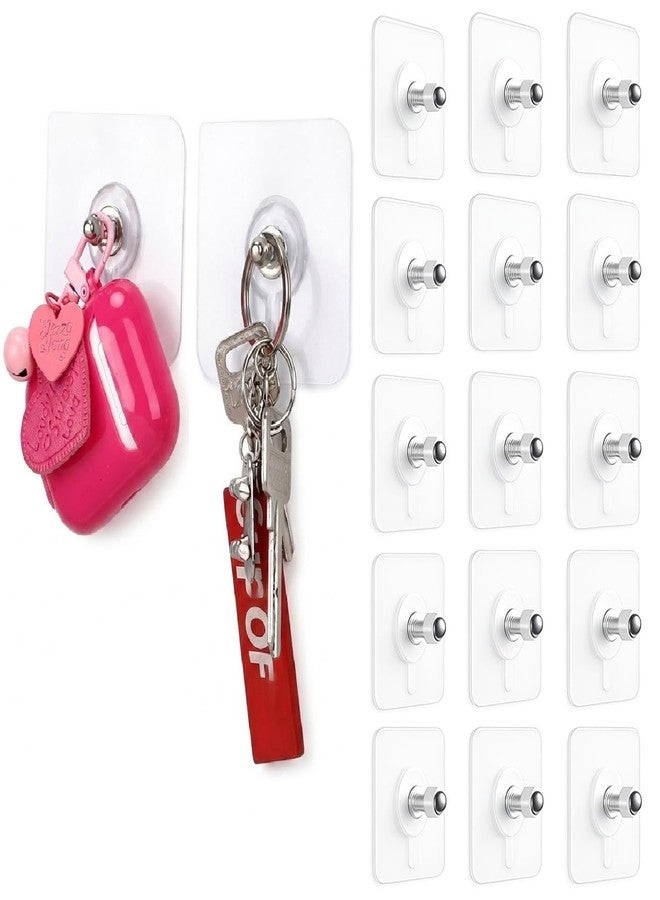 MENIFLIX self Adhesive wall Hooks for Hanging - 15 Pcs Adhesive wall Hook | Hooks for wall Heavy | Hooks for Hanging of Kitchen Accessories Items for Home | wall Hanging Hooks for Frames, Keys - Image 1